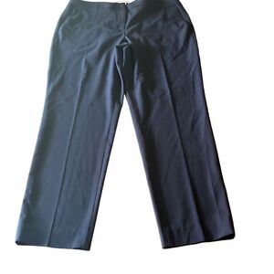 Bar III Navy Blue High Rise Straight Leg Flat Front Dress Work Pants 12 Stretch